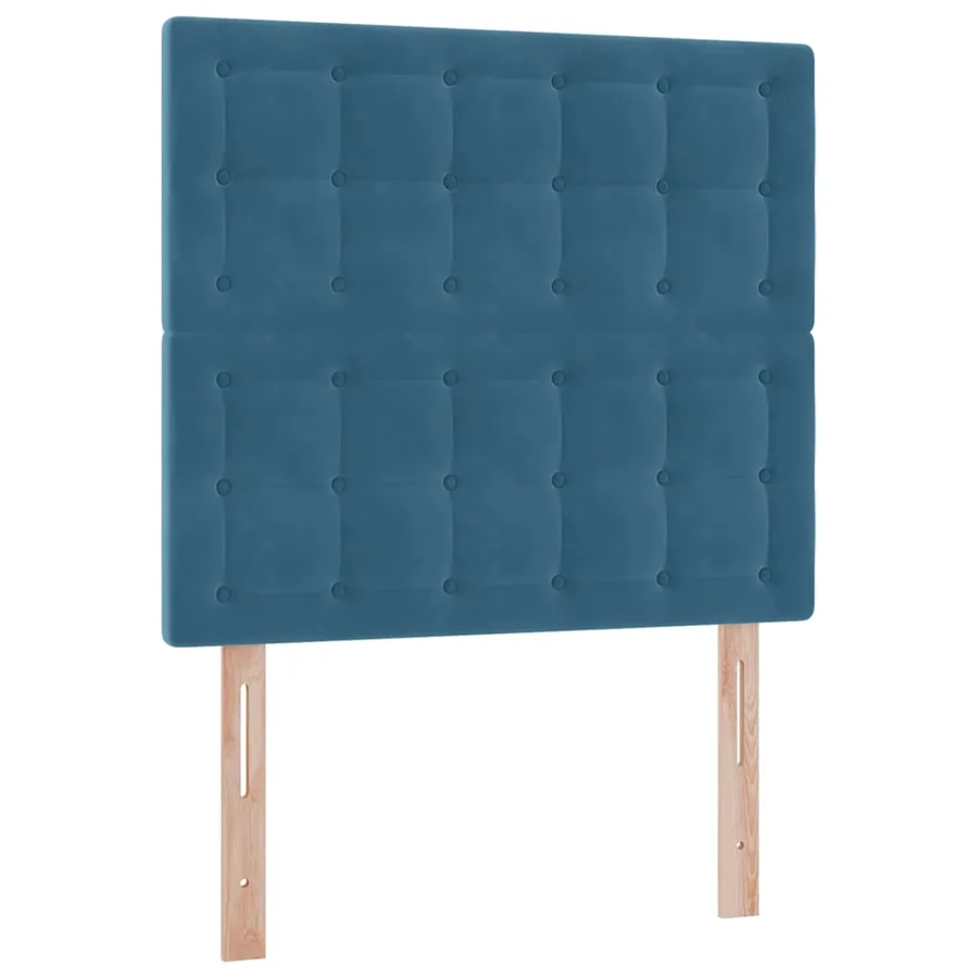 Lit avec rangement et matelas Bleu foncé 100 x 200 cm Velours - 9