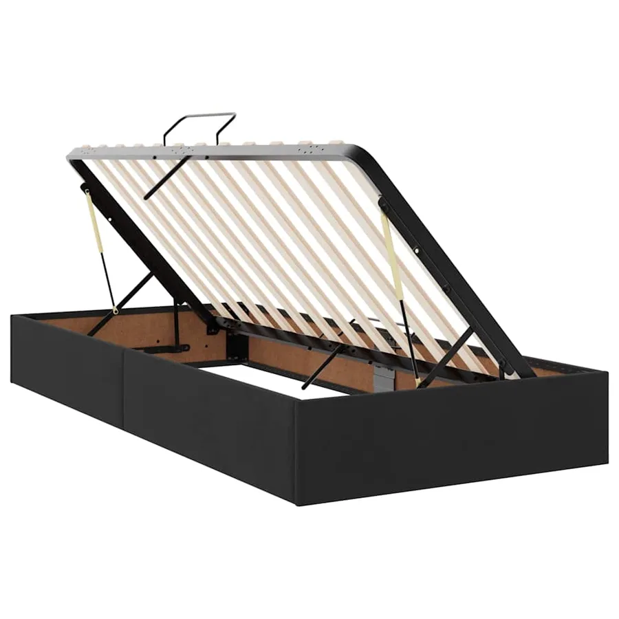 Lit de Rangement avec matelas Noir 100 x 200 cm Velours - 6
