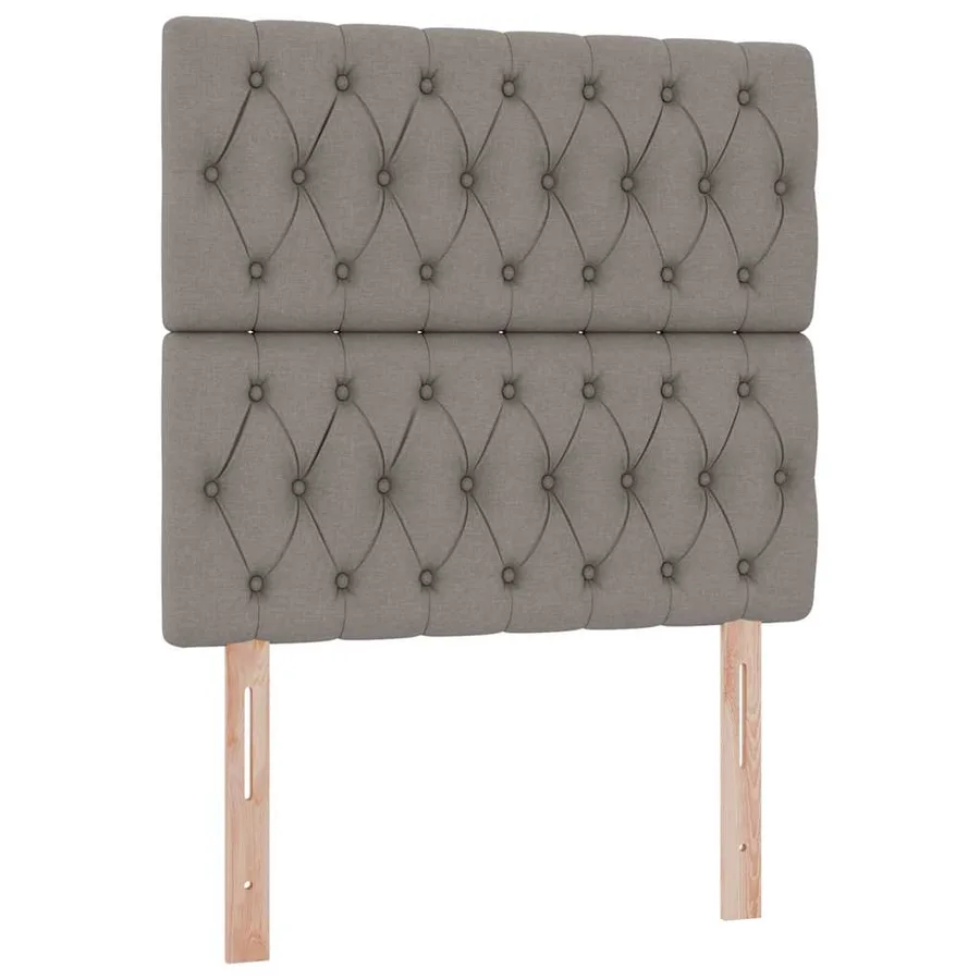 Lit de rangement LED avec matelas Taupe 100 x 200 cm Tissu - 8