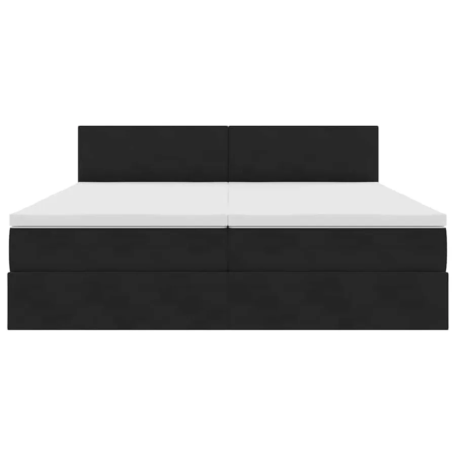 Lit de Rangement avec matelas avec stockage Noir 100 x 200 cm - 10