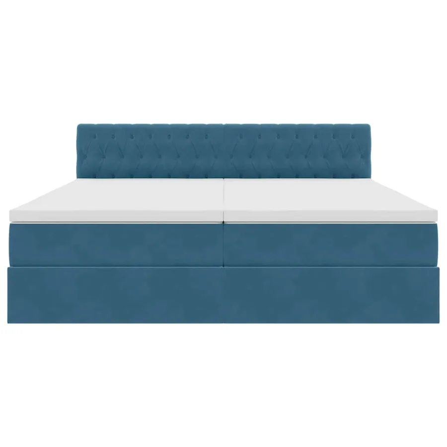 Lit de Rangement avec matelas Bleu foncé 100 x 200 cm - 10