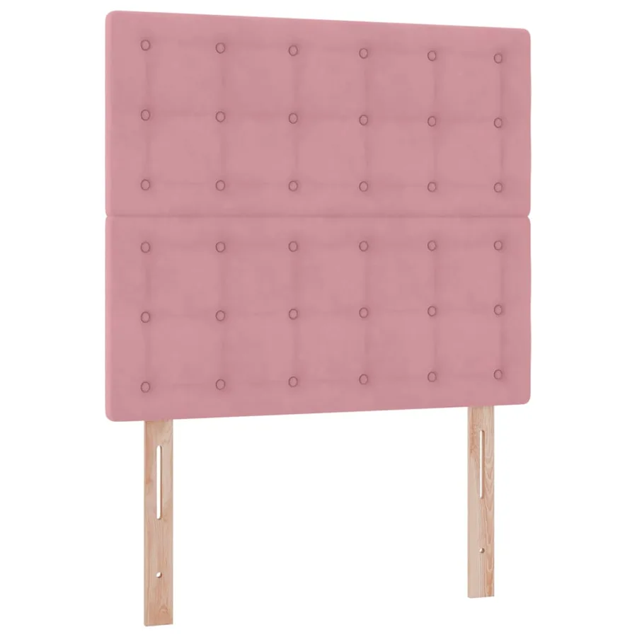 Lit de rangement LED avec matelas Rose 90 x 200 cm Velours - 8