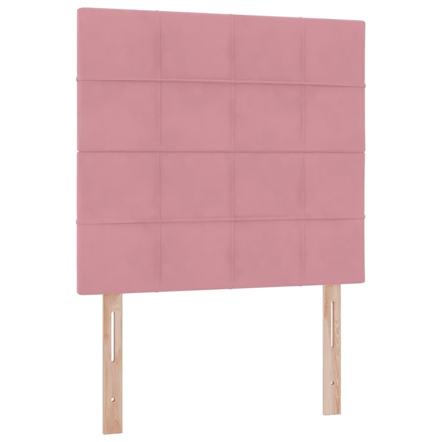 Lit avec rangement et matelas Rose 90 x 200 cm Velours - 9