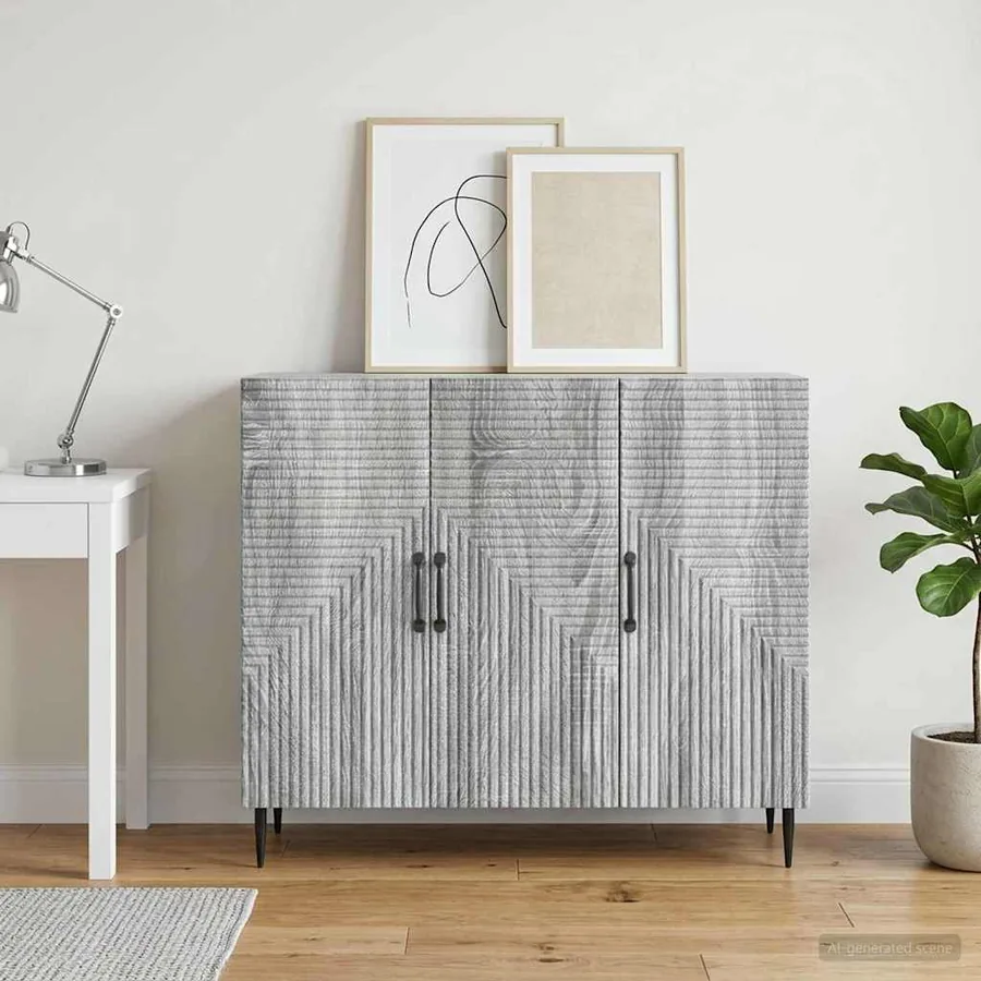 Buffet Sonoma gris 89 x 34,5 x 80 cm Bois d'ingénierie