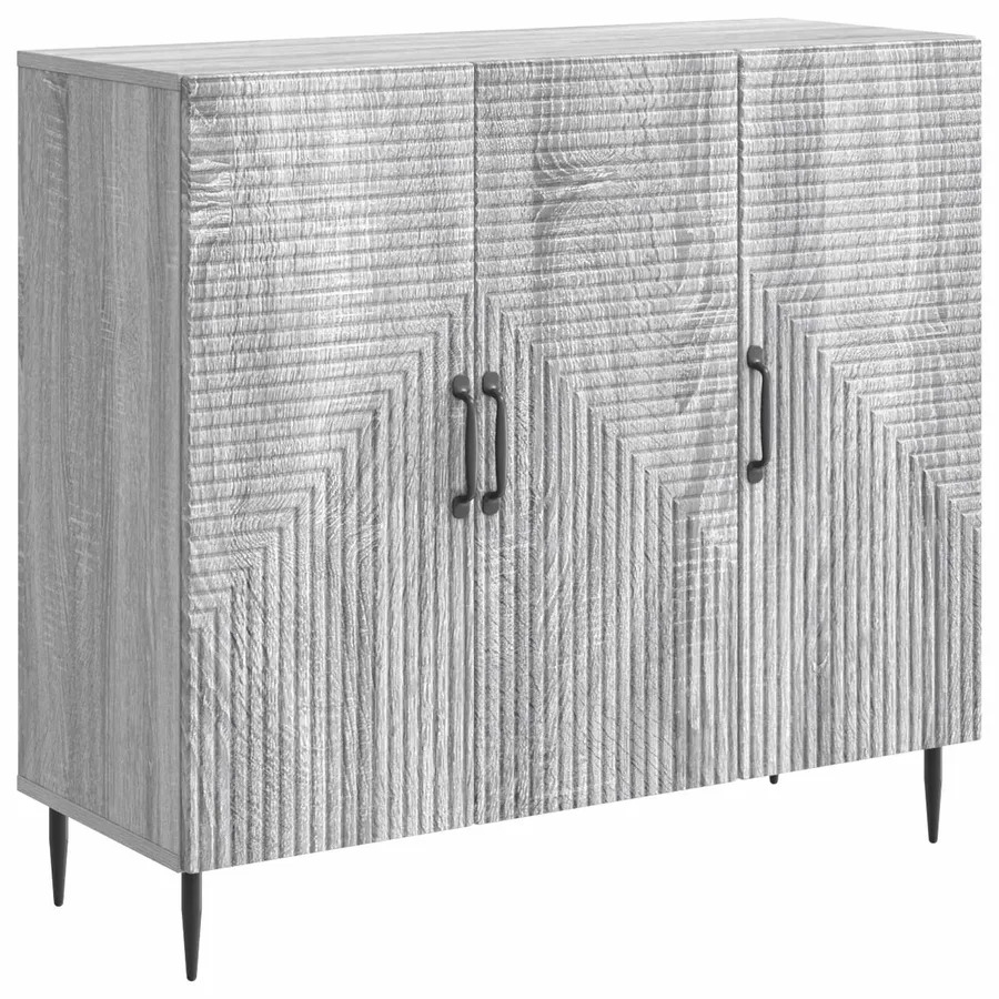 Buffet Sonoma gris 89 x 34,5 x 80 cm Bois d'ingénierie - 2