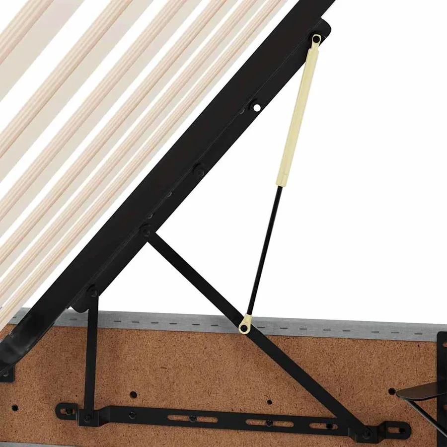 Lit avec rangement et matelas Gris clair 90 x 200 cm - 13