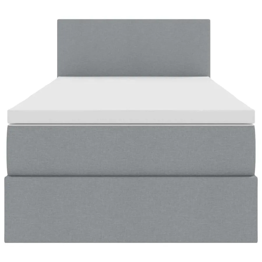 Lit avec rangement et matelas Gris clair 90 x 200 cm - 7