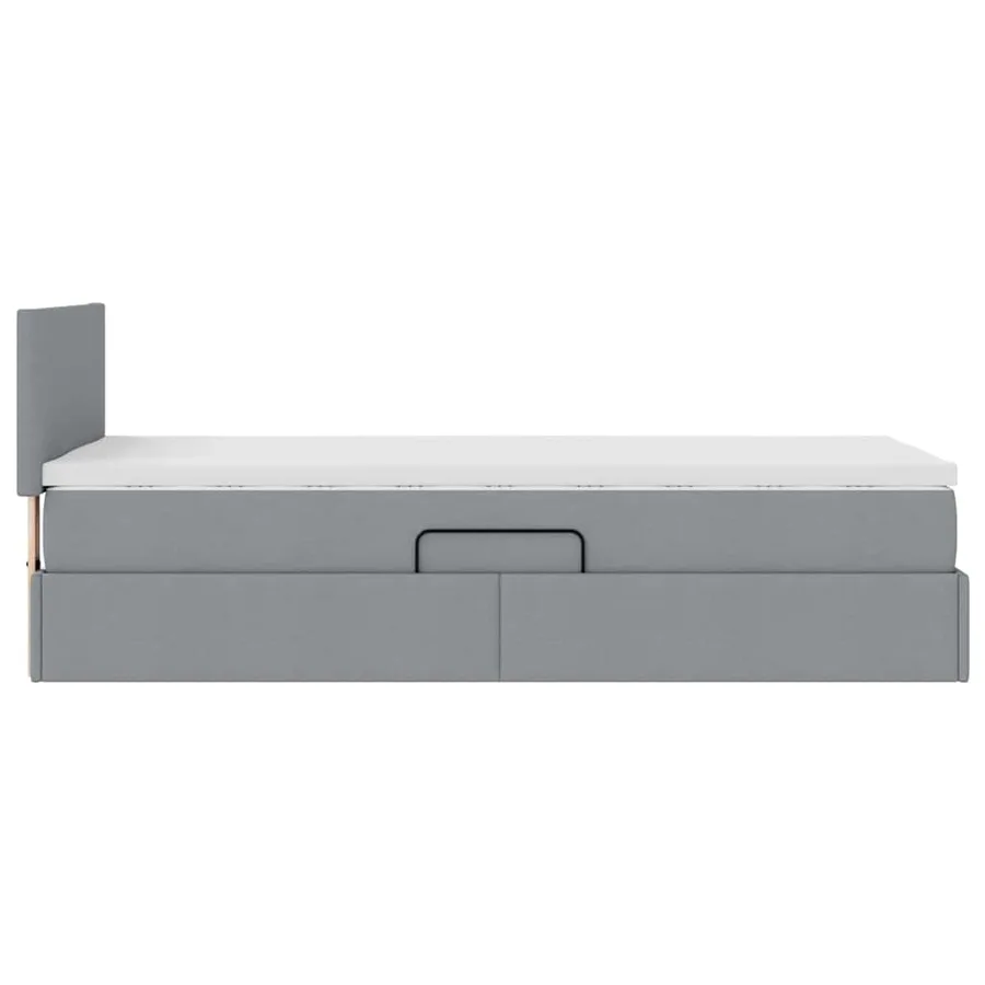 Lit avec rangement et matelas Gris clair 90 x 200 cm - 8