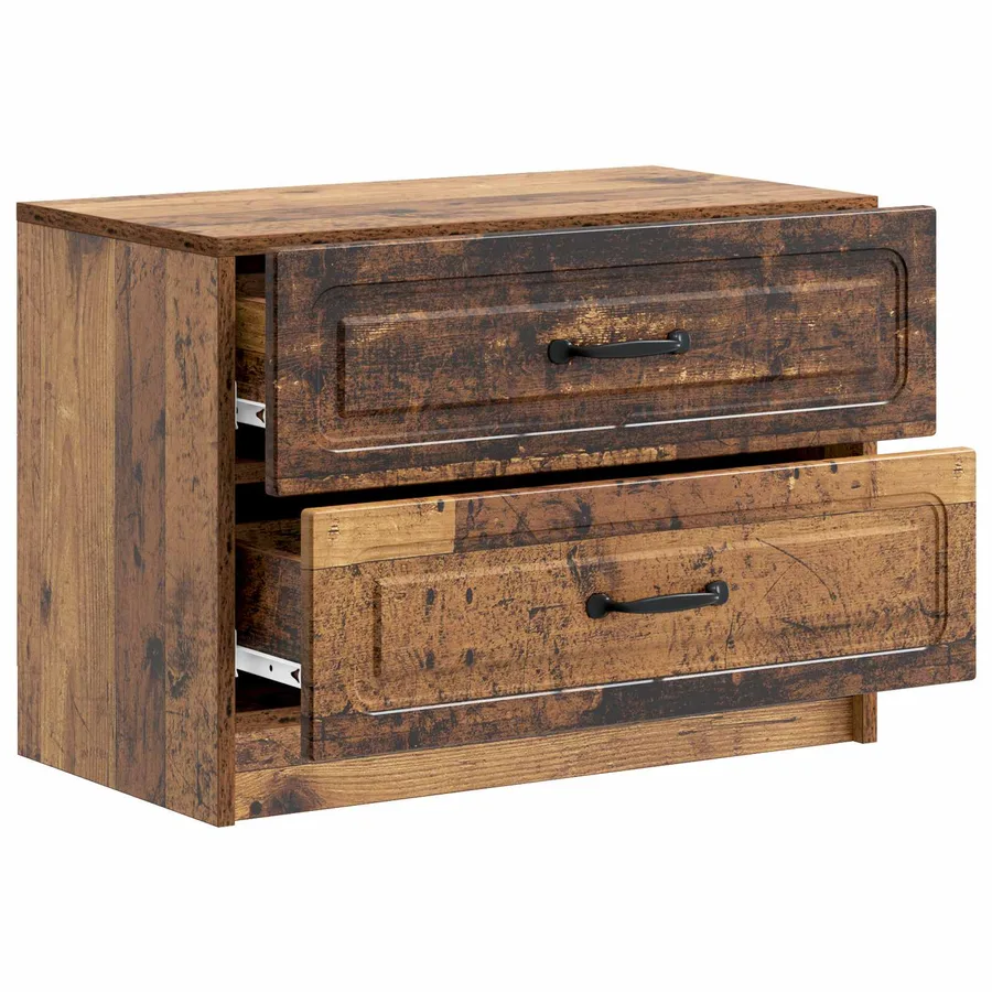 Cabinet de chevet avec tiroir Bois ancien 62 x 34,5 x 44,5 cm - 4