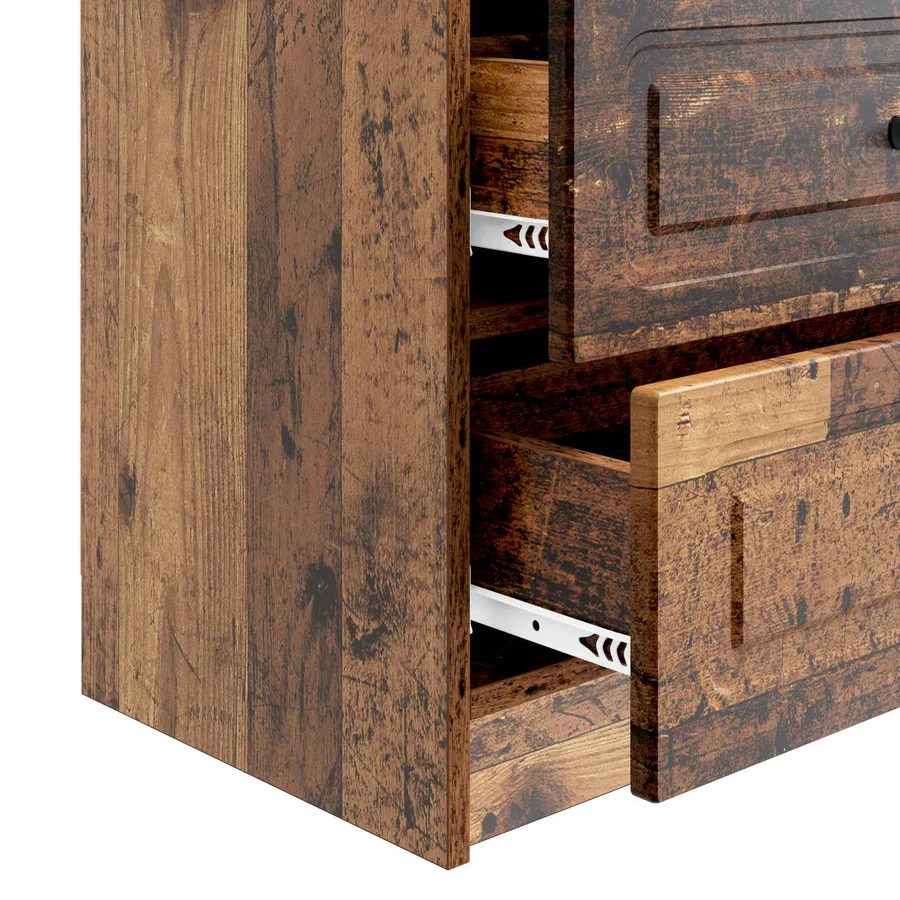 Cabinet de chevet avec tiroir Bois ancien 62 x 34,5 x 44,5 cm - 9