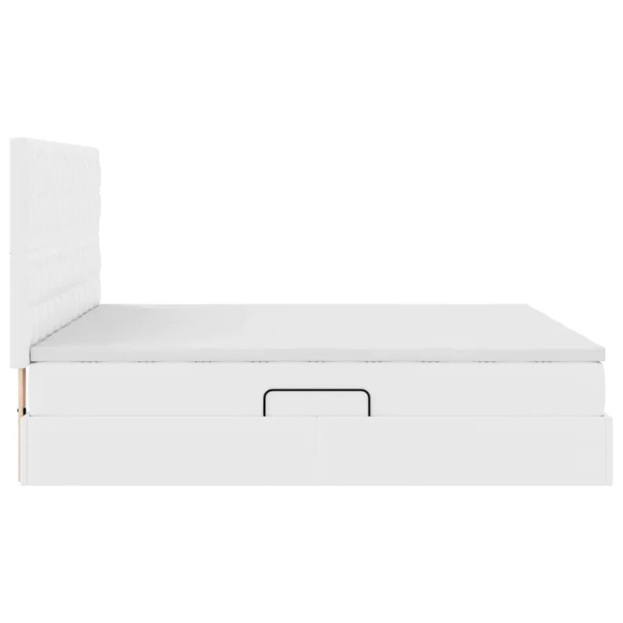 Lit avec rangement et matelas Blanc pur 180 x 200 cm - 11