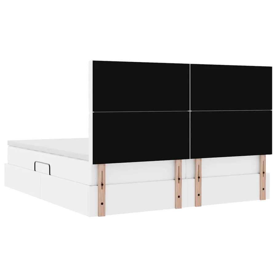 Lit avec rangement et matelas Blanc pur 180 x 200 cm - 12