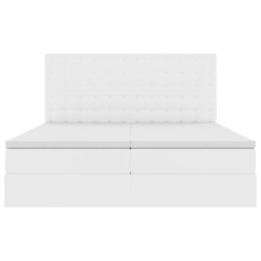 Lit avec rangement et matelas Blanc pur 180 x 200 cm - 8