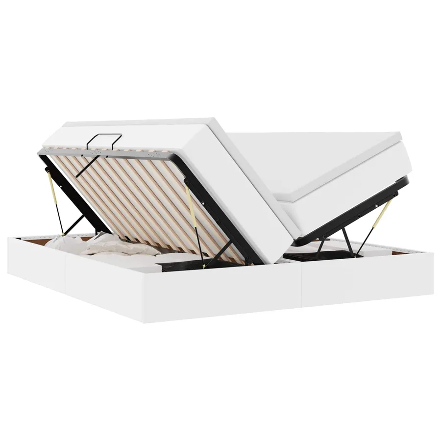 Lit avec rangement et matelas avec matelas Blanc 180 x 200 cm - 2