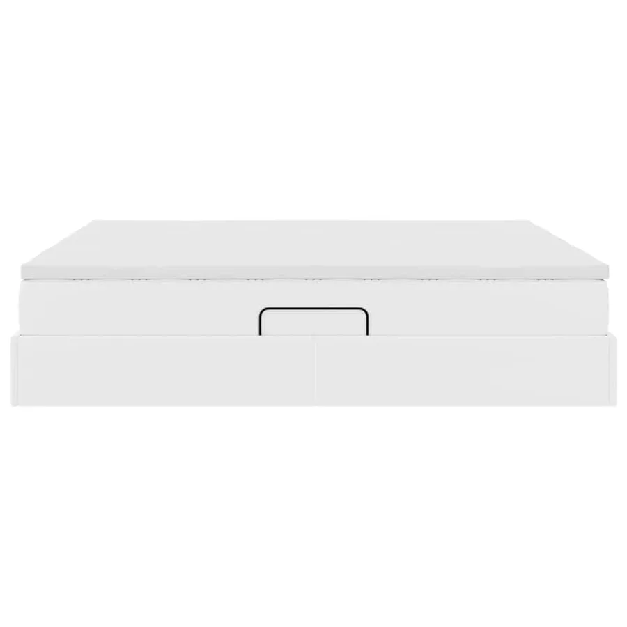 Lit avec rangement et matelas avec matelas Blanc 180 x 200 cm - 9