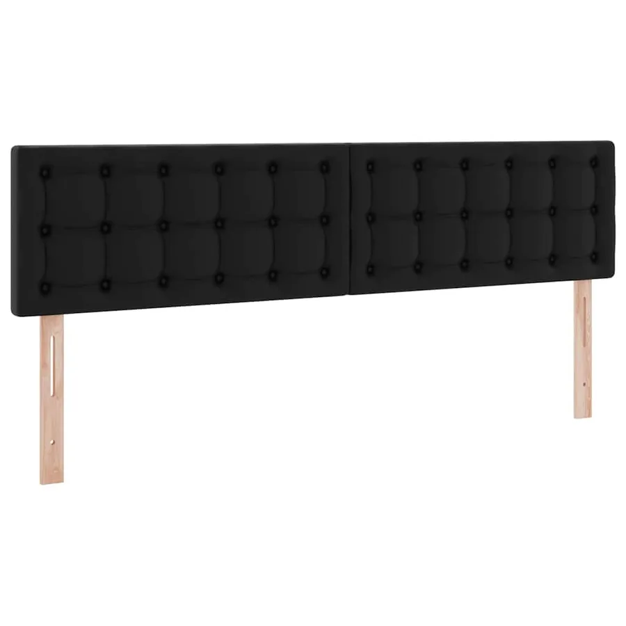 Lit avec rangement et LED Noir 200 x 200 cm Cuir synthétique - 8