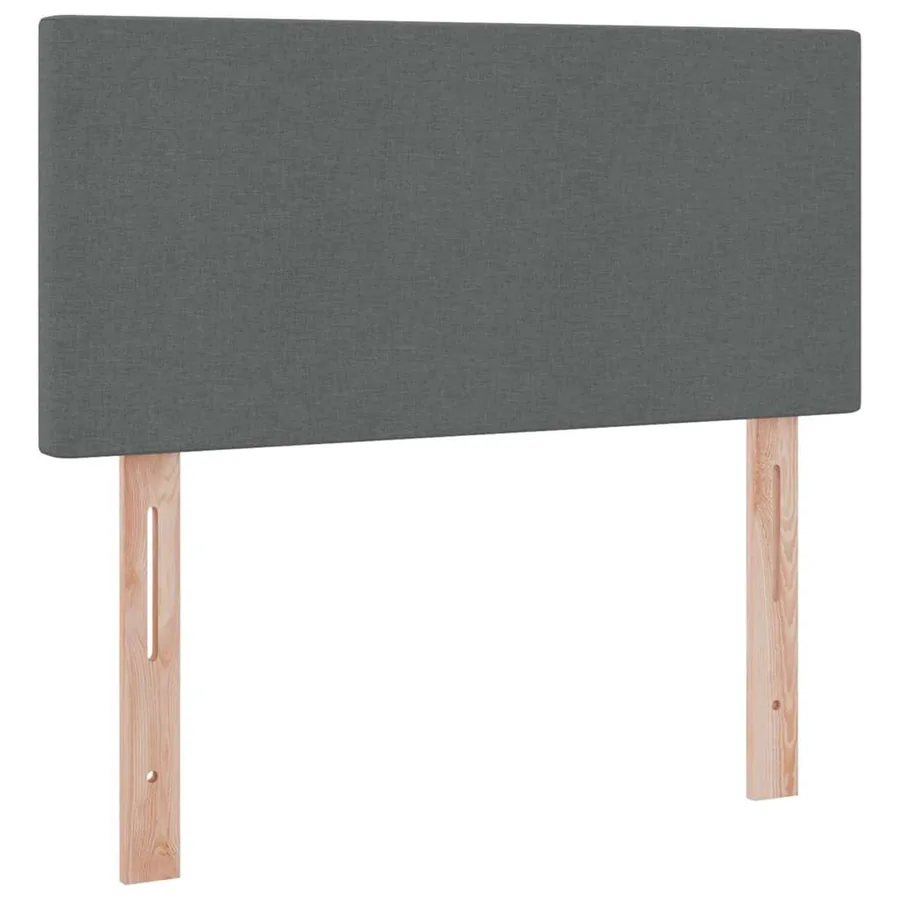 Lit de rangement LED avec matelas Gris foncé 90 x 200 cm Tissu - 8