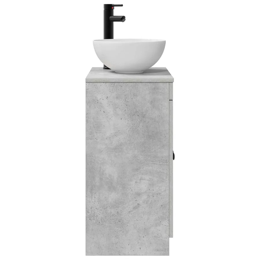 Meuble de salle de bain avec évier Gris béton 54 x 35 x 83 cm - 5