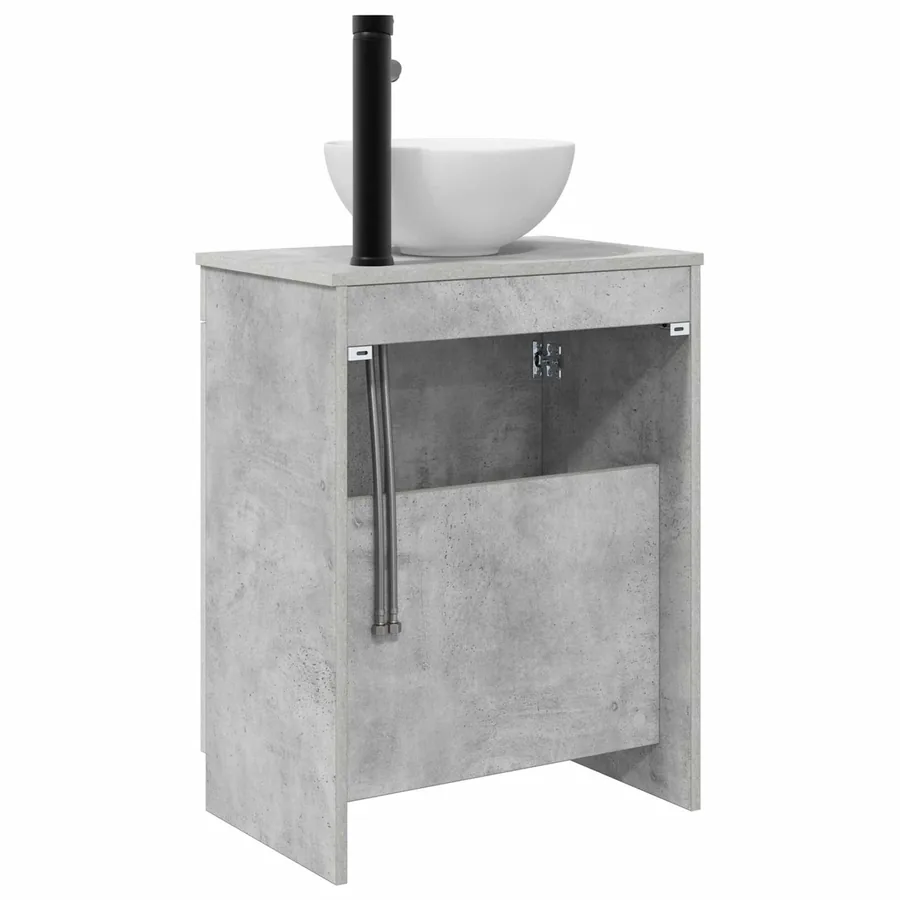 Meuble de salle de bain avec évier Gris béton 54 x 35 x 83 cm - 6