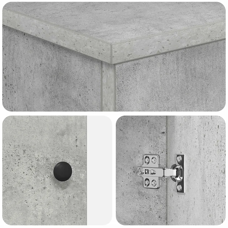 Meuble de salle de bain avec évier Gris béton 54 x 35 x 83 cm - 7