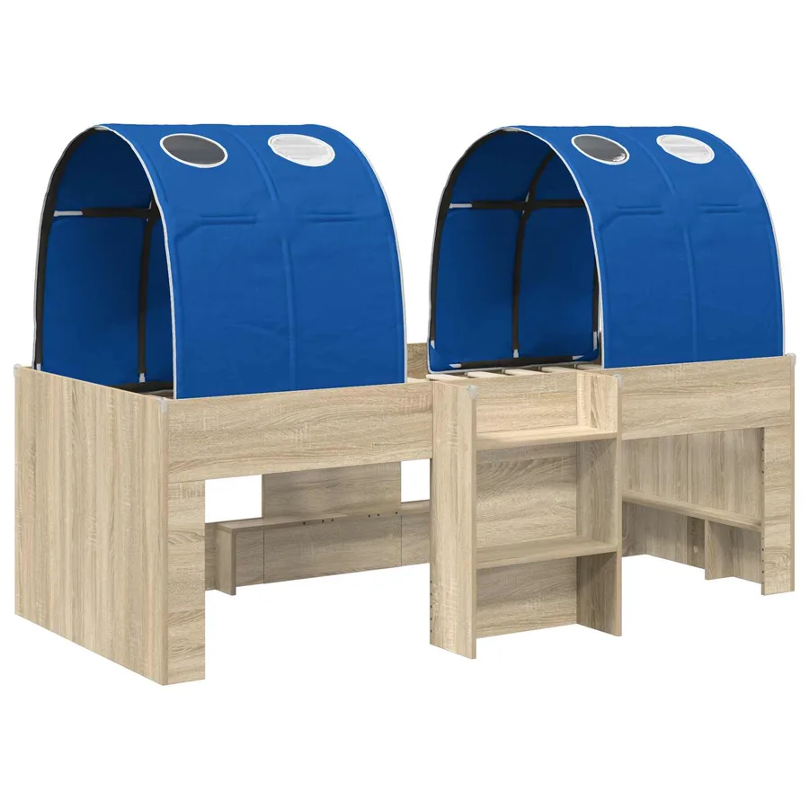 Lit avec Tunnel 3 pc Sonoma et Bleu Bois d'ingénierie - 3