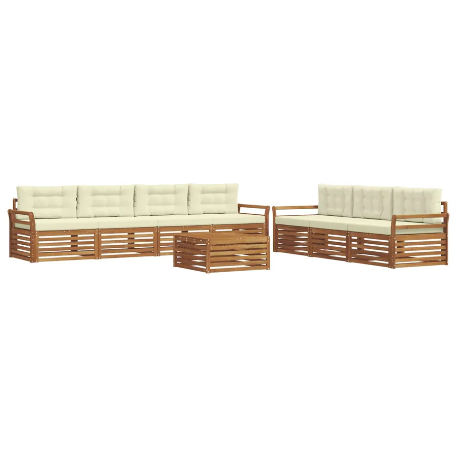Ensemble de canapés d'extérieur 8 pcs Naturel et Crème - 2
