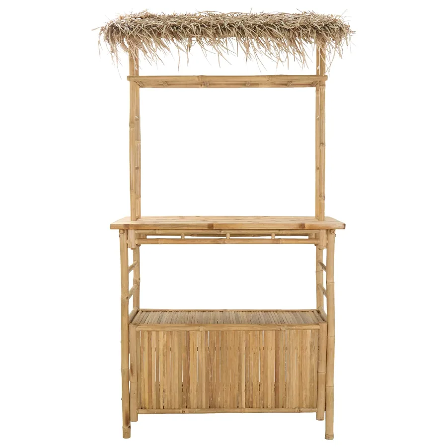 Table de bar extérieure Naturel 110 x 50 x 209 cm Bambou - 3