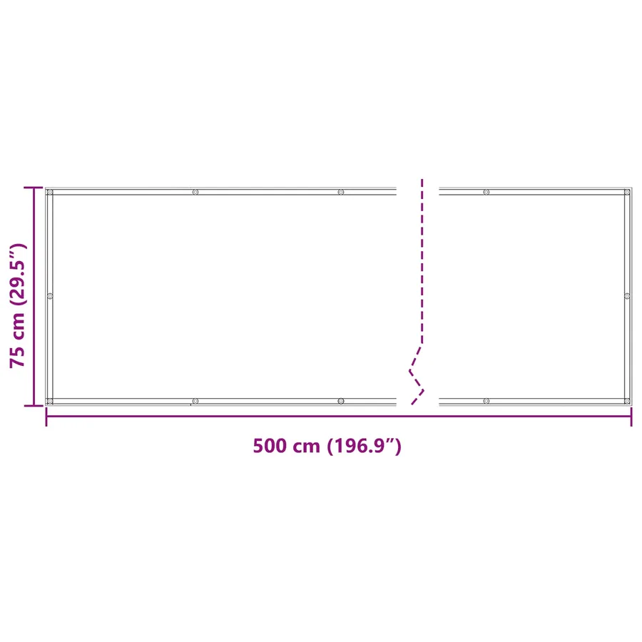 Écran de balcon Bordeaux 75 x 500 cm Oxford alu enduit de PU - 7