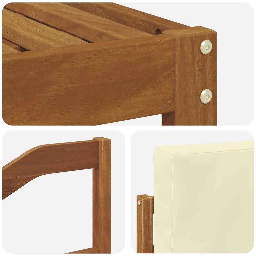 Ensemble de canapés d'extérieur 7 pcs Naturel et Crème - 6