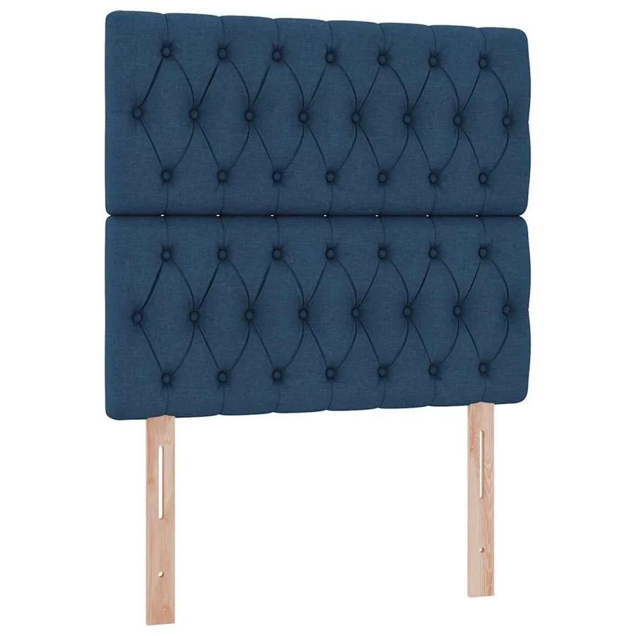 Lit avec rangement et matelas Bleu 100 x 200 cm tissu - 9