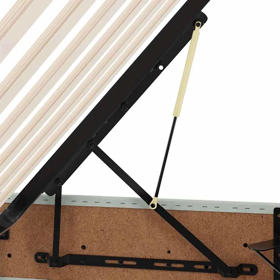 Lit de Rangement avec matelas Gris clair 90 x 200 cm - 14