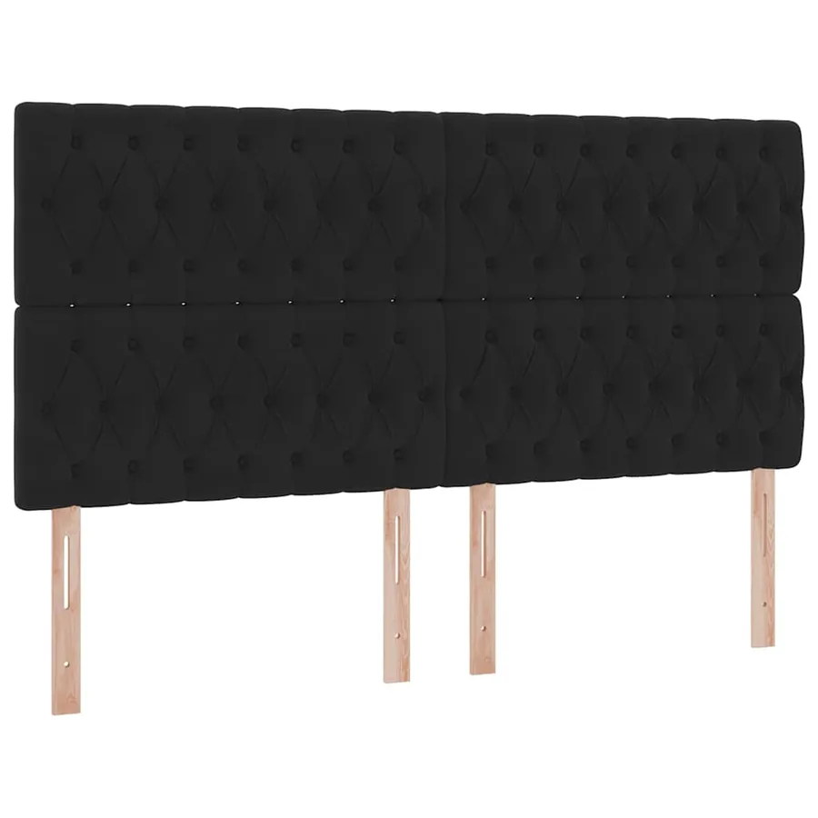 Lit de rangement LED avec matelas Noir 180 x 200 cm Velours - 8