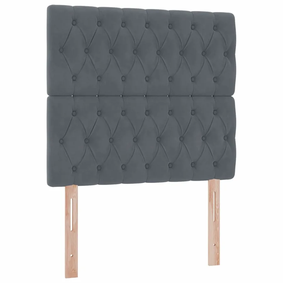Lit de rangement LED avec matelas Gris foncé 90 x 190 cm - 8
