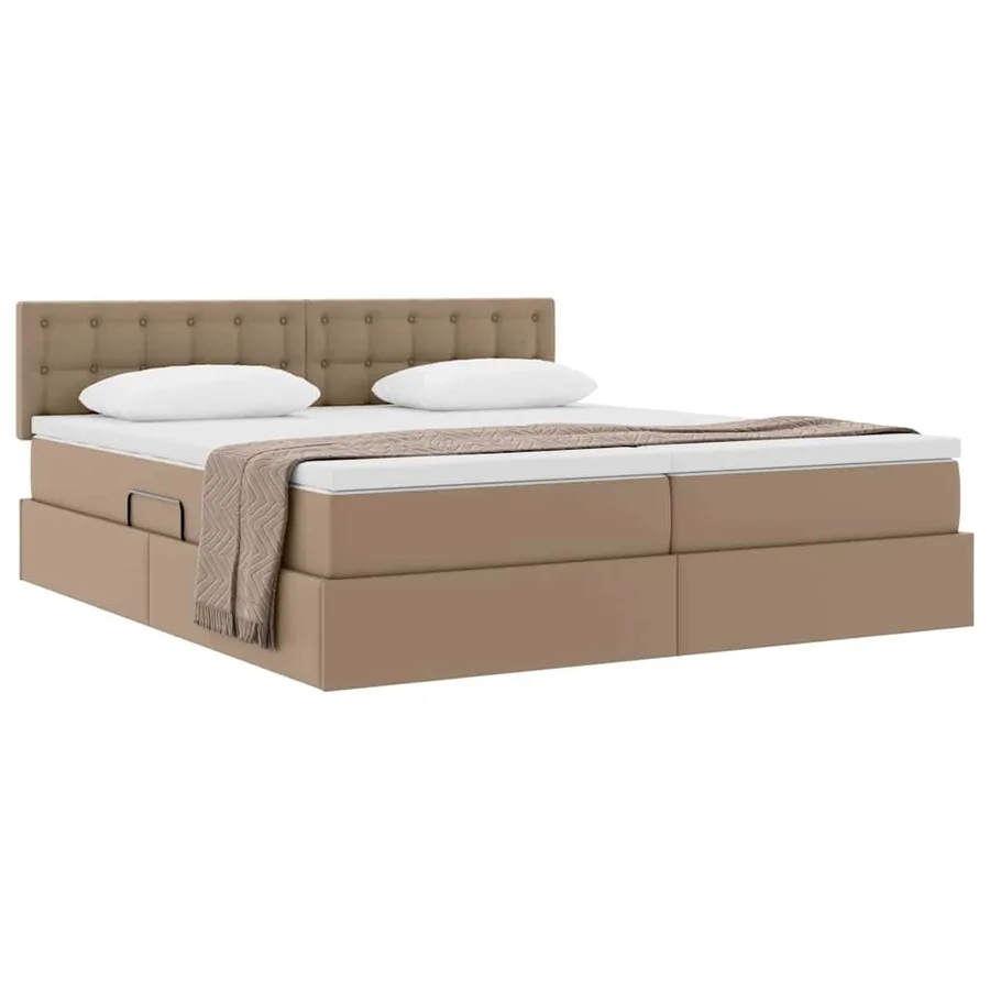 Lit de Rangement Cappuccino 180 x 200 cm Cuir synthétique - 3
