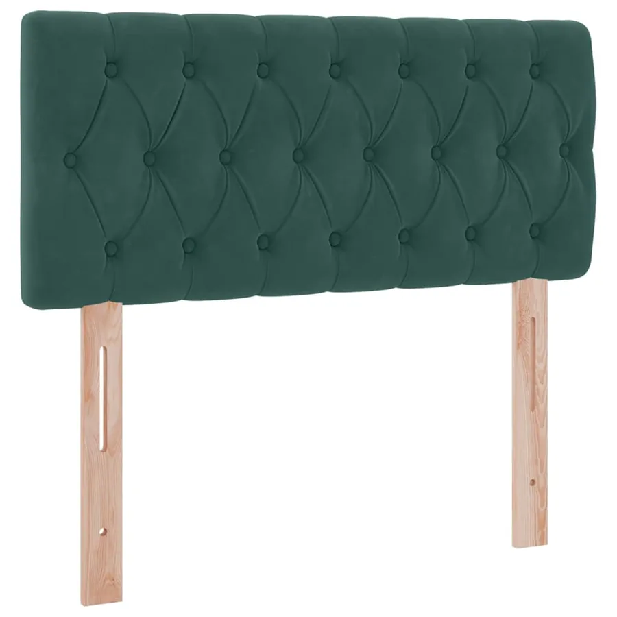 Lit de Rangement avec matelas Vert foncé 90 x 200 cm Velours - 9
