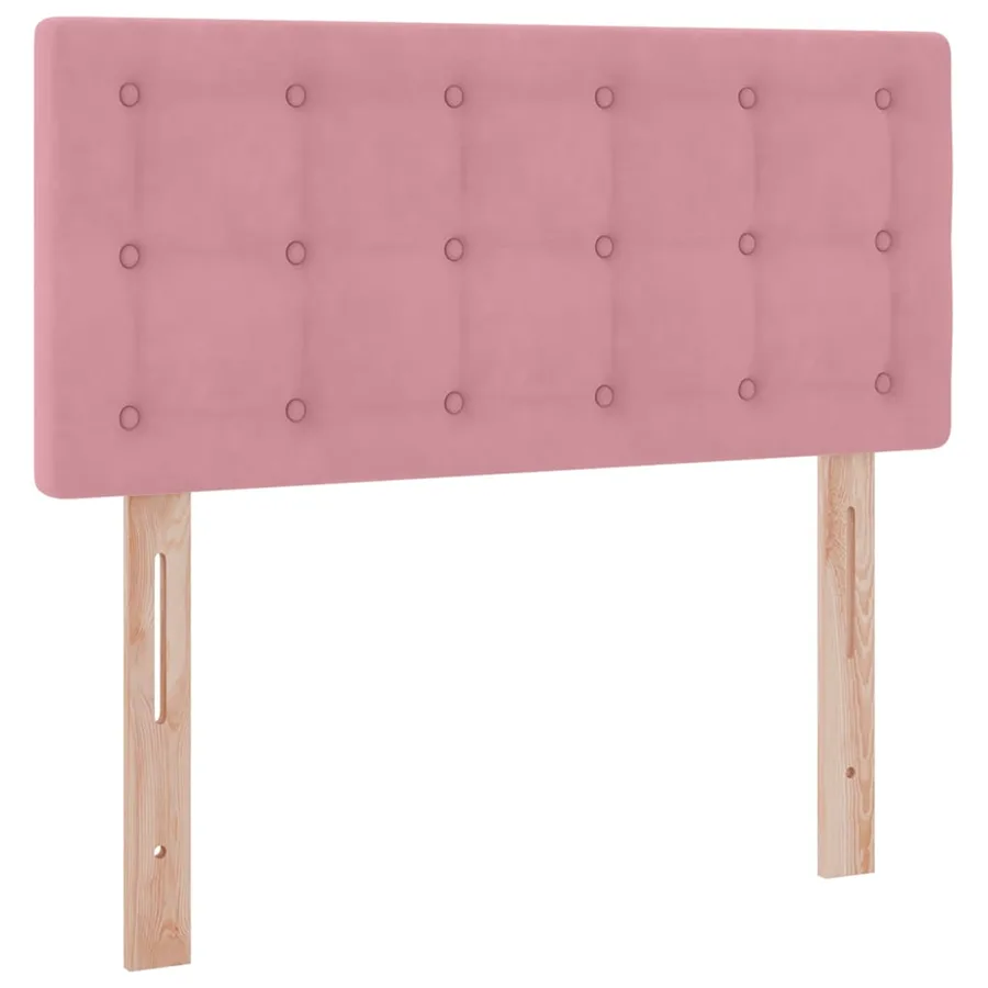 Lit de Rangement avec matelas Rose 90 x 190 cm Velours - 9