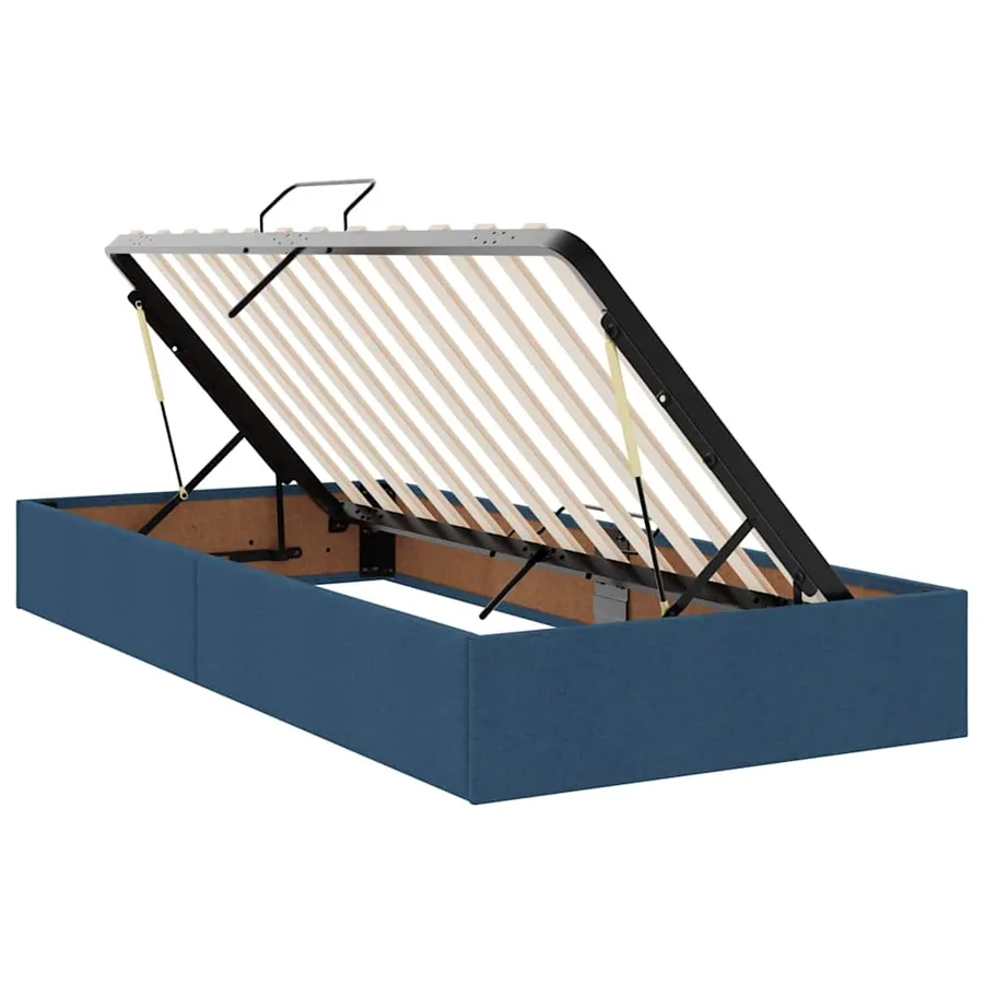 Lit avec rangement et matelas avec tête de lit Bleu 90 x 190 cm - 6