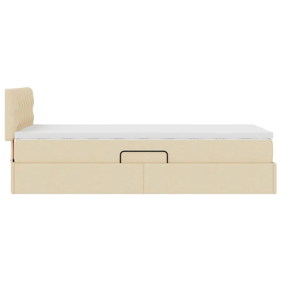 Lit avec rangement et matelas avec matelas Crème 90 x 190 cm - 8