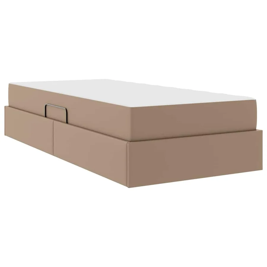 Lit avec rangement et matelas 2 pcs Cappuccino Cuir - 10