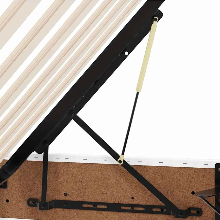 Lit avec rangement et LED Blanc pur 90 x 190 cm Simili cuir - 14