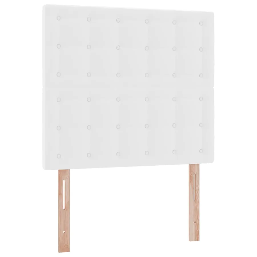 Lit avec rangement et LED Blanc pur 90 x 190 cm Simili cuir - 8