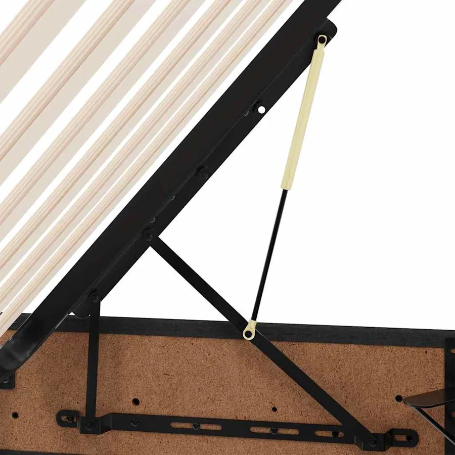 Lit avec rangement et matelas avec tête de lit Noir 90 x 190 cm - 13