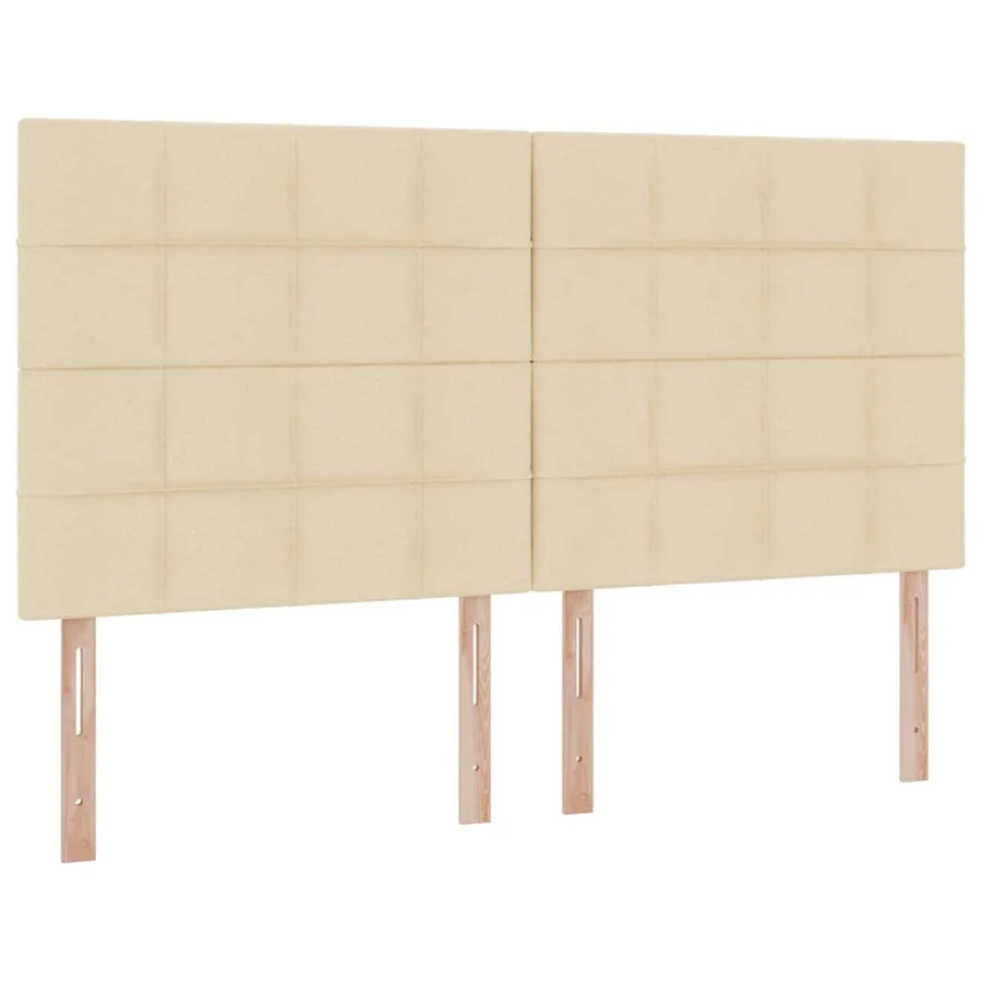Lit de rangement LED avec matelas Crème 200 x 200 cm Tissu - 10