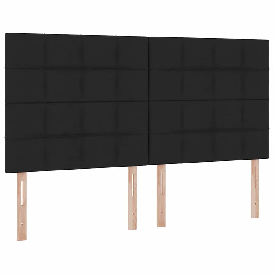 Lit de rangement LED avec matelas Noir 200 x 200 cm Tissu - 8