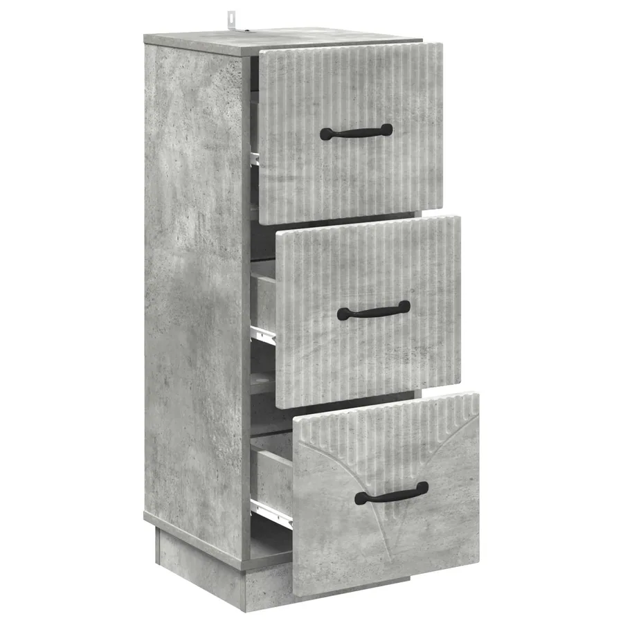 Armoire à tiroirs Gris béton 33 x 34,5 x 87 cm - 5