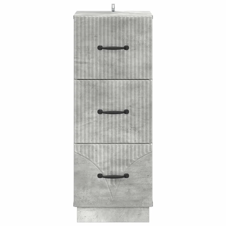Armoire à tiroirs Gris béton 33 x 34,5 x 87 cm - 6