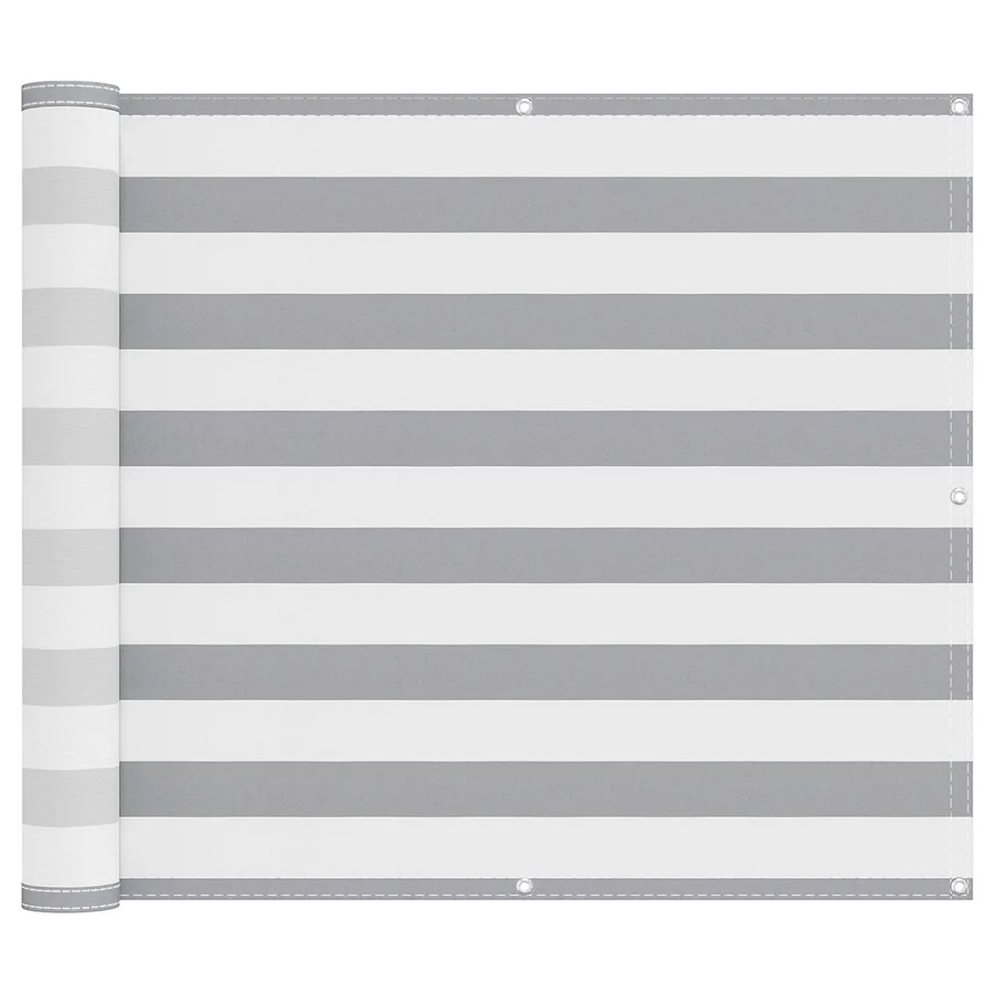 Écran de balcon Gris clair et blanc 90 x 700 cm - 2