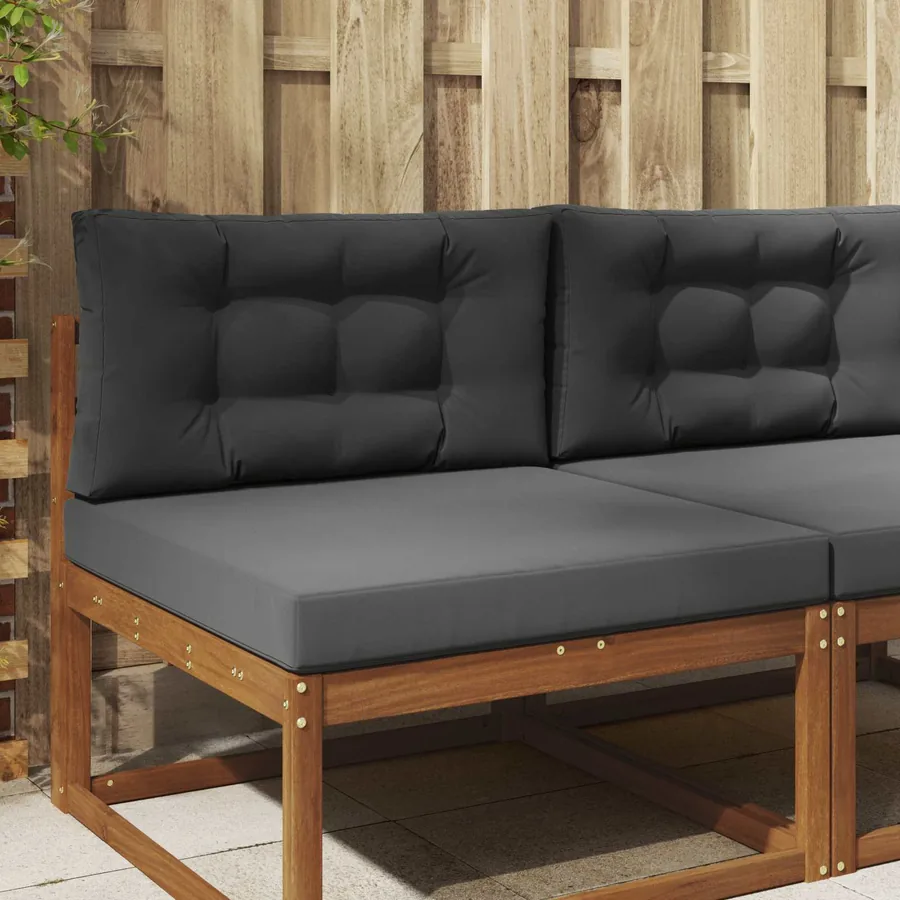 Coussin de canapé d'extérieur 2 pcs Anthracite Polyester