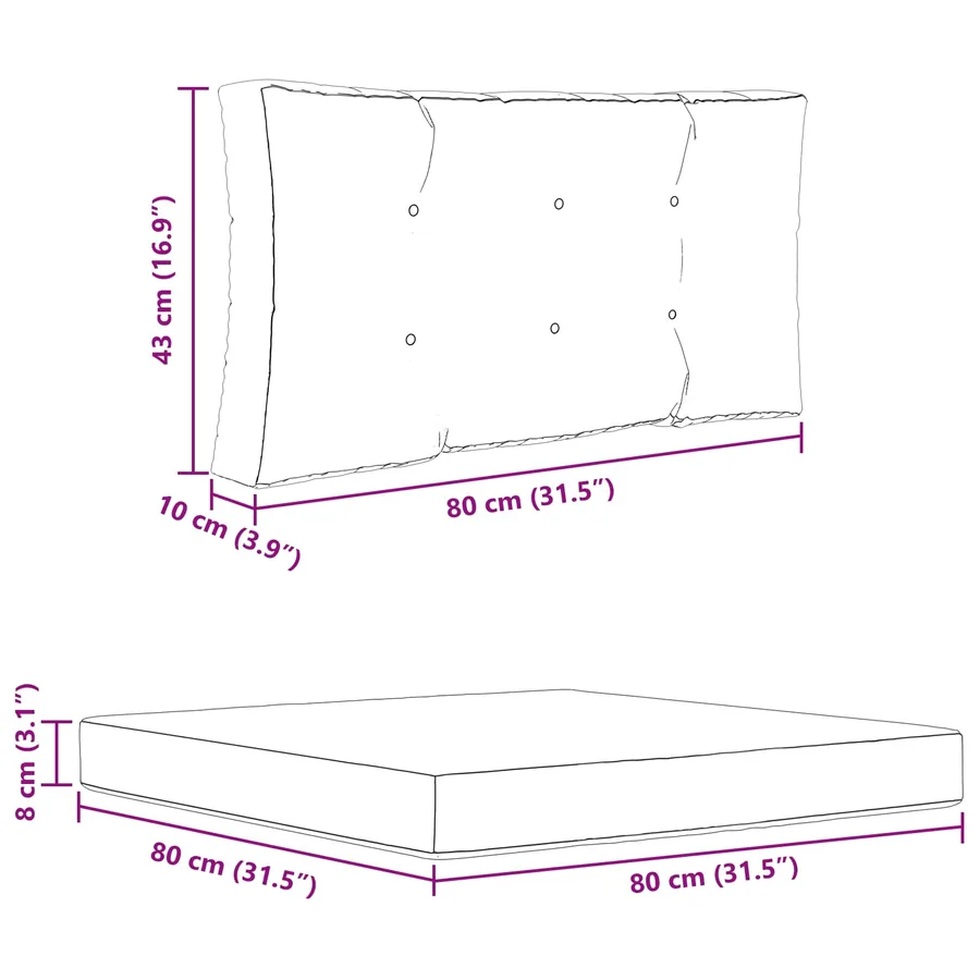 Coussin de canapé d'extérieur 2 pcs Anthracite Polyester - 10