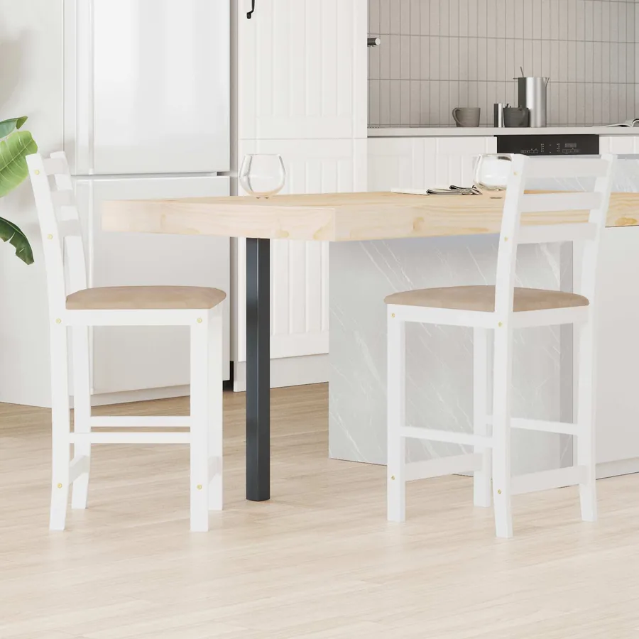 Chaises de salle à manger 2 pcs Blanc 40 x 47,5 x 99,5 cm